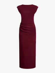 Proenza Schouler Still Life image of Katia Dress in Wool Gabardine in Oxblood