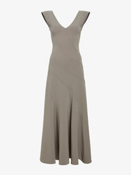 Proenza Schouler Still Life image of Romana Dress in Matte Double Crepe in Wood