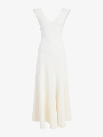 Proenza Schouler Still Life image of Romana Dress in Matte Double Crepe in Alabaster