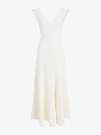 Proenza Schouler Still Life image of Romana Dress in Matte Double Crepe in Alabaster