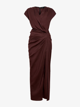 Proenza Schouler Still Life image of Bettina Dress in Eco Stretch Viscose Linen in Espresso