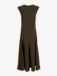 Proenza Schouler Still Life image of Eduarda Dress in Eco Hammered Viscose in Cypress