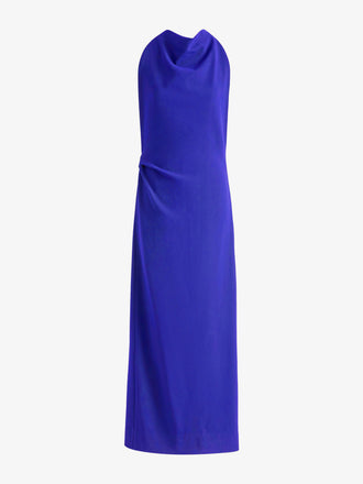 Proenza Schouler Still Life image of Selena Dress in Matte Double Crepe in Ultramarine