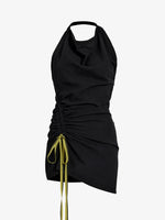 Proenza Schouler Still Life image of Melia Top in Crinkle Linen Viscose in Black