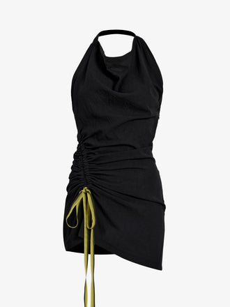 Proenza Schouler Still Life image of Melia Top in Crinkle Linen Viscose in Black