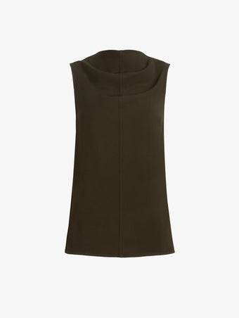 Proenza Schouler Still Life image of Defni Top in Eco Hammered Viscose in Cypress