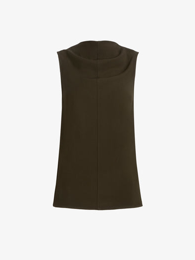 Proenza Schouler Still Life image of Defni Top in Eco Hammered Viscose in Cypress
