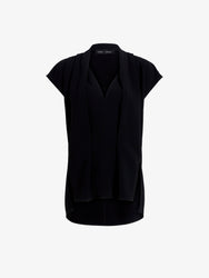 Proenza Schouler Still Life image of Ranli Top in Matte Double Crepe in Black