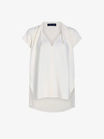 Proenza Schouler Still Life image of Ranli Top in Matte Double Crepe in Alabaster