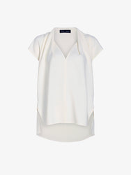 Proenza Schouler Still Life image of Ranli Top in Matte Double Crepe in Alabaster
