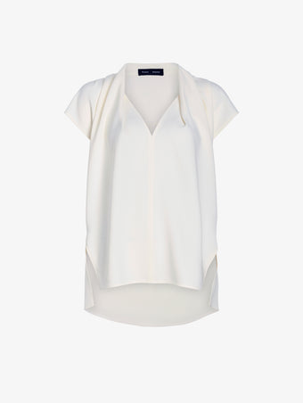 Proenza Schouler Still Life image of Ranli Top in Matte Double Crepe in Alabaster