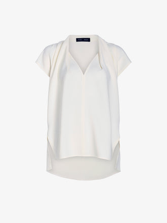 Proenza Schouler Still Life image of Ranli Top in Matte Double Crepe in Alabaster