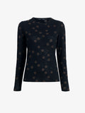 Proenza Schouler Still Life image of Mia Top in Polka Dot Jersey in Black Multi