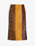 Proenza Schouler Still Life image of Sirine Skirt in Pieced Leather in Gold Multi