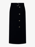 Proenza Schouler Still Life image of Carine Cargo Skirt in Matte Double Crepe in Black