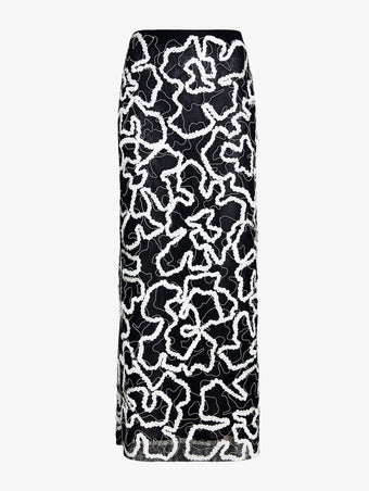 Proenza Schouler Still Life image of Maite Skirt in Sequin Embroidery Lace in White Multi