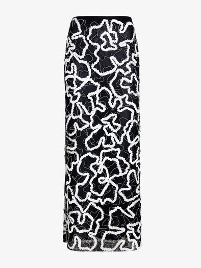 Proenza Schouler Still Life image of Maite Skirt in Sequin Embroidery Lace in White Multi