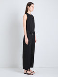 Proenza Schouler Side full length image of model wearing Nila Pant in Cotton Drill in Black