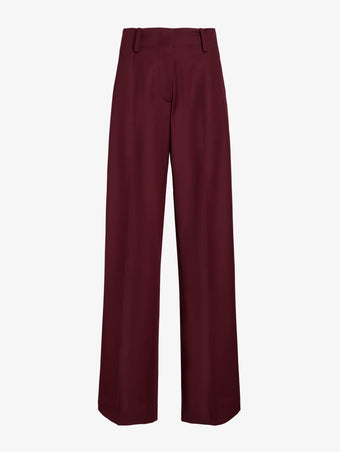 Proenza Schouler Still Life image of Halima Pant in Wool Gabardine in Oxblood