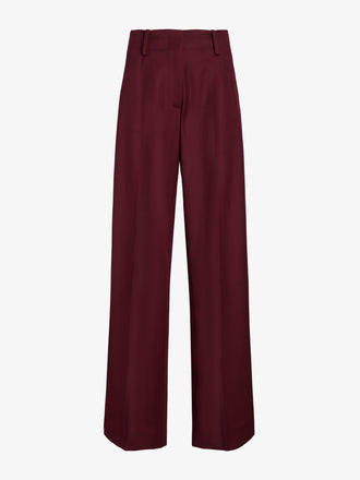 Proenza Schouler Still Life image of Halima Pant in Wool Gabardine in Oxblood