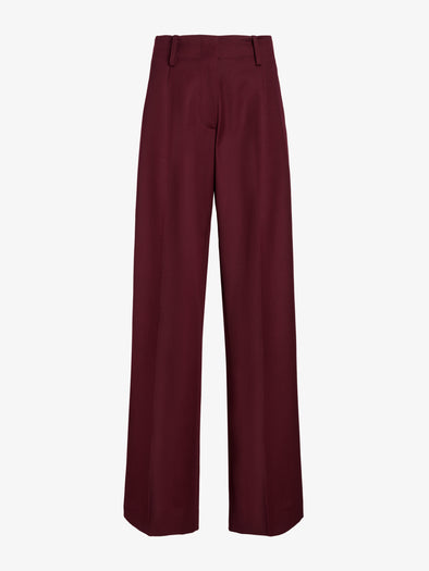 Proenza Schouler Still Life image of Halima Pant in Wool Gabardine in Oxblood