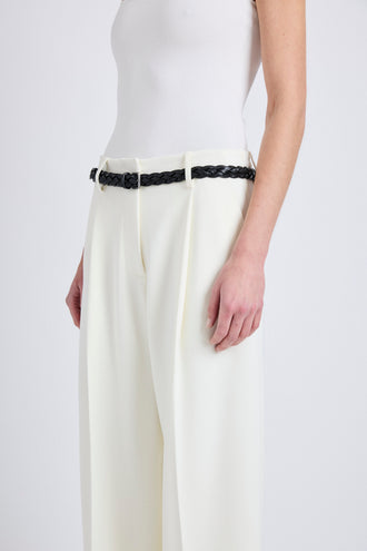 Halima Pant in Matte Double Crepe