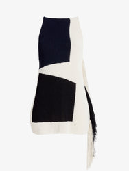 Proenza Schouler Still Life image of Saskia Top in Textured Fringe Intarsia in Sand Multi