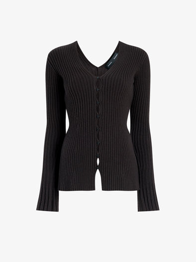 Proenza Schouler Still Life image of Valeria Top in Transitional Cashmere in Espresso