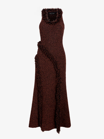 Proenza Schouler Still Life image of Nilo Dress in Textured Jacquard in Black Copper