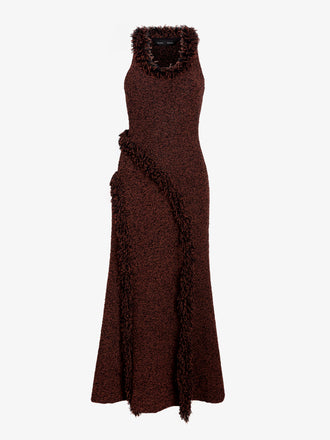 Proenza Schouler Still Life image of Nilo Dress in Textured Jacquard in Black Copper