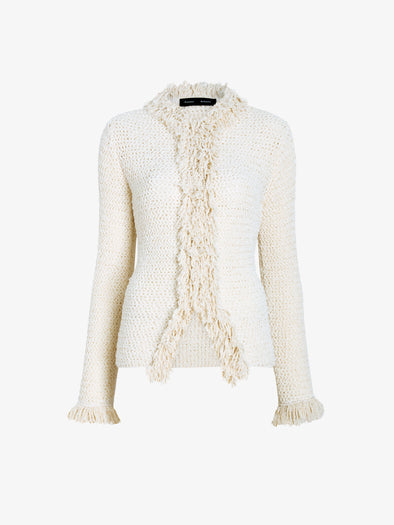 Proenza Schouler Still Life image of Nilo Top in Textured Jacquard in Off White