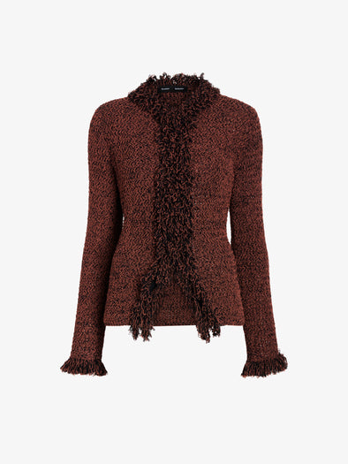 Proenza Schouler Still Life image of Nilo Top in Textured Jacquard in Black Copper