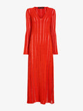 Proenza Schouler Still Life image of Maelle Dress in Drop Needle Tweed in Red Multi
