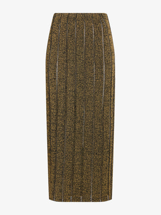 Proenza Schouler Still Life image of Maelle Skirt in Drop Needle Tweed in Black Multi