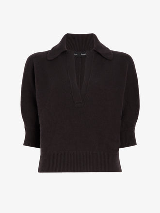 Proenza Schouler Still Life image of Vella Top in Transitional Cashmere in Espresso
