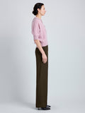 Proenza Schouler Side full length image of model wearing Vella Top in Transitional Cashmere in Blush