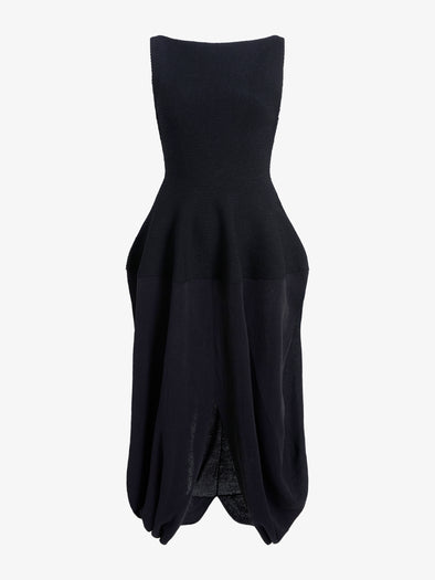 Proenza Schouler Still Life image of Sukki Dress in Draped Viscose in Black