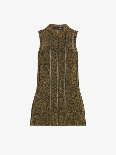 Proenza Schouler Still Life image of Maelle Top in Drop Needle Tweed in Black Multi