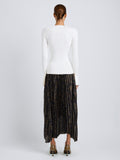 Proenza Schouler Back full length image of model wearing Nir Top in Silk Viscose in White