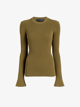 Proenza Schouler Still Life image of Nir Top in Silk Viscose in Fatigue