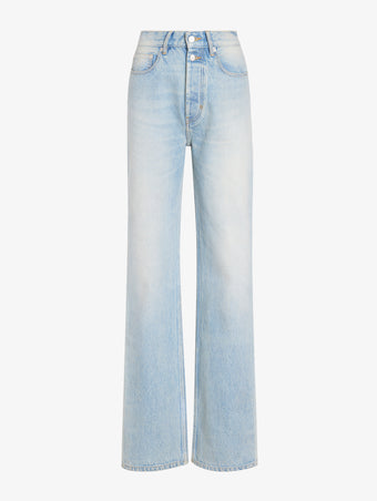 Proenza Schouler Still Life image of Tabetha Jean in Rigid Denim in Light Vintage Blue Wash