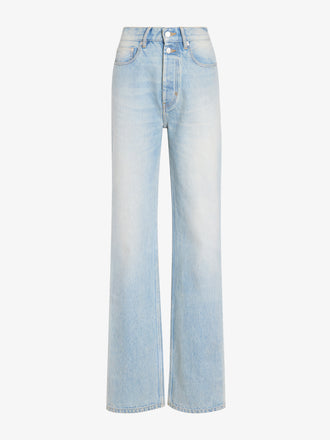 Proenza Schouler Still Life image of Tabetha Jean in Rigid Denim in Light Vintage Blue Wash