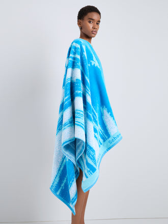 Proenza Schouler image of model wearing Printed Towel in Sky Blue Multi