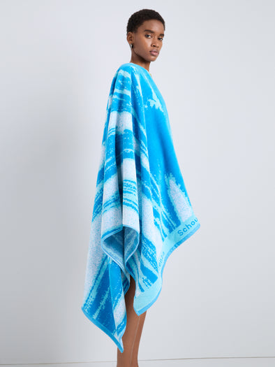 Proenza Schouler image of model wearing Printed Towel in Sky Blue Multi