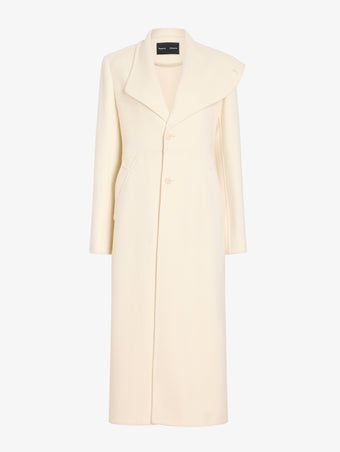 Proenza Schouler Still Life image of Alix Coat in Compact Melton Wool in Ivory