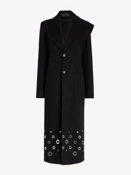 Proenza Schouler Still Life image of Alix Coat in Compact Melton Wool in Black