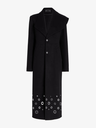Proenza Schouler Still Life image of Alix Coat in Compact Melton Wool in Black