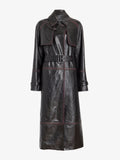 Proenza Schouler Still Life image of Kasia Coat in Burnished Leather in Amarone Black