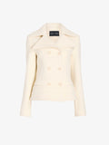 Proenza Schouler Still Life image of Romane Jacket in Compact Melton Wool in Ivory