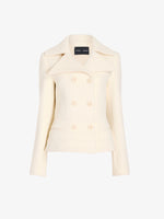Proenza Schouler Still Life image of Romane Jacket in Compact Melton Wool in Ivory